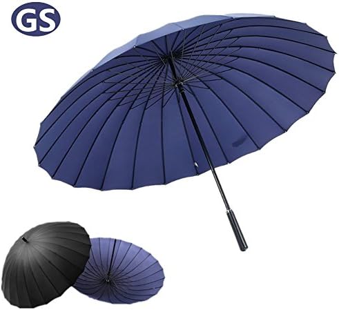 Windproof Travel Folding Umbrella Golf Umbrella Auto Open Close, Portable Compact Folding Reverse Umbrellas with Anti UV Protection and Reflective Strips （Blue）