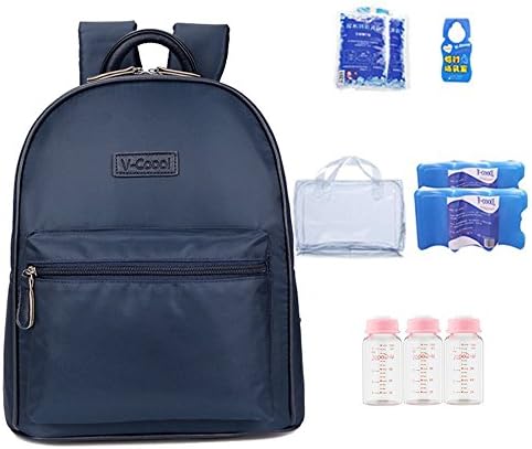 Back milk bag, shoulder breast milk fresh package, storage milk ice pack, blue ice insulation bags, outdoor mummy bag ( Color : Dark blue )