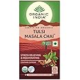 A TATA Product - Organic India Tulsi Masala Chai, 25 Tea Bags, Stress Relieving*, Refreshing And Relaxing, 100% Whole Herb Power*, Certified Organic, Unbleached Filter Paper Tea Bags