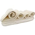 Nora's Nursery Bamboo Cloth Diaper Inserts for Pocket or Cover Diapers - One Size Fits All (10 Pack, Soft Bamboo)