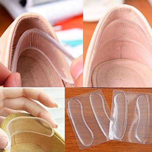 Gel Soft Silicone Gel Shoe Heel Grip Insole Insert Back Liner Cushion Foot Care Protector Anti Rub Slip Foot care | 3 Pairs Per Order (6 Silicone Gel Heel Liners)