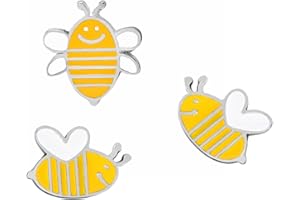 Uhat® Lot de 3 épingles à Insectes Série Epingles Busy Bee Revers Badge Sac Pull Accessoires