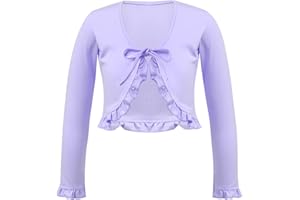 Freebily Top Danza Bambina Maglioncino da Balletto Taglie Forti Bolero Ginnastica Artistica Ballerina Vestito Scaldacuore Danza Classica Pattinaggio Artistico Ballo