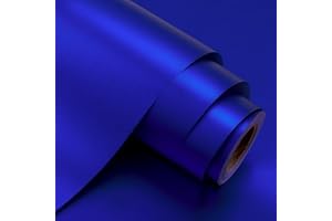 Wikadlik Rotolo di carta da regalo opaca blu reale, 43 cm x 10 m, tinta unita, per festa del papà, compleanni, vacanze