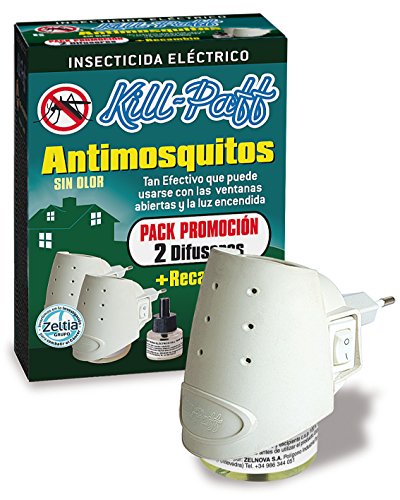 KILL-PAFF - Insecticida antimosquitos - 2 Aparatos eléctricos + 1 Recambio Kill-Paff