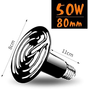 Pet Online Reptile Keramische Heizung Glühlampe Haustier Schildkröte, Igel Kran Eidechse Infrarot Isolierung Lampe, 80 mm, 50 W