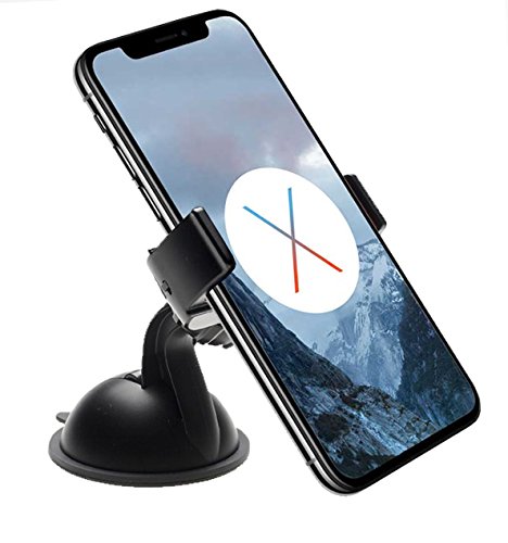 Preisvergleich Produktbild Anygrip (UC) Stretchy - Universelle Autohalterung für Armaturenbrett und Fenster für alle Telefone bis 6,1 Zoll - Schwarz