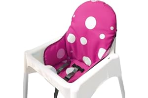 ZARPMA Sitzbezüge Kissen Kompatibel für Ikea Antilop Hochstuhl , Waschbar Faltbarer Baby Hochstuhl Bezug Kinder Sitz Covers Stuhlkissen(Lila)