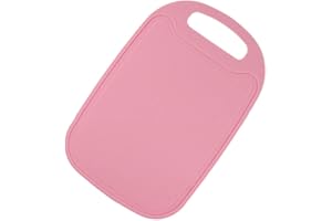 Benoon Couleur Unie Antidérapante Mini Cuisine Viande Fruits Légumes Planche à Découper Alimentaire Bloc à Découper Outil De Cuisine Rose profond