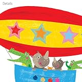 Decowall DA-1610B Tiere in Heißluftballons Wandsticker Wandaufkleber Wandtattoo Kinderzimmer - 5