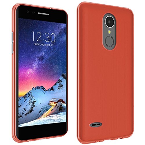 TBOC Pack  Funda de Gel TPU Roja   Protector Pantalla Vidrio Templado para LG K4  2017  M160  5 0 Pulgadas   Funda de Silicona Ultrafina y Flexible  Protector de pantalla Resistente a Golpes  Ca  das y Ara  azos   No es Compatible con el  LG K4       LG K4 4G       LG K4 LTE  
