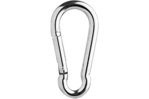 HARDWARE-SOLUTIONS Hardware Solutions - 10 x M5 Snap Hooks/Caribiner clips For Hanging Key Fobs, Pet Leads and Securing Chains & Ropes - M5- Zinc Plated - Pack of 10