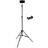 Amazon Basics 7 Feet Tripod Stand with Mobile Phone Holder, Suitable for Mobiles, Lights, Reflectors and Cameras