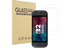 TXWLLIU 2 Stück Schutzglas für Nintendo Switch 2 2025, Ultra HD Displayschutzfolie mit 9H Härte, Kratzfest, Anti-Blasen, Schützend