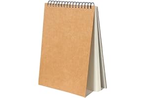 LANYOTA Zeichenblock A5 Skizzenbuch, 160GSM Zeichenbuch mit Spiralgebundenes, 60 Seiten Sketch Papier, Hartfaserplatte Säurefreies für Zeichnen,Skizzen (1 Stück, A5)