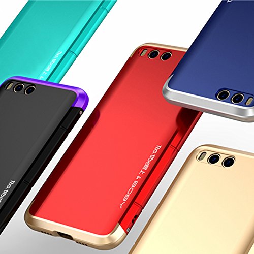 Xiaomi Mi 6 Funda   SHANGRUN Bumper Cover con cubierta de la PC dura   Marco de aleaci  n de aluminio Funda Carcasa Tapa caso para Xiaomi Mi 6 Negro Plata