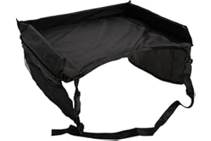 MGICHOOM Kids Travel Tray Painting Tray With Adjustable Strap Snack Play Tray Car Seat Travel Tray Organize Snacks Seat Waterproof Easy To Clean For Cars, Plane Activities, Black