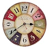 ✿Material de la caja: Madera, Tamaño: Diámetro del dial: 30 cm = 12 pulgadas, Peso: 0.52kg
