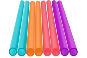 ZHUOAI Strohhalme,Party-Trinkhalme,100 Stück,für Party,Geburtstag,Hochzeit 100Stück Wiederverwendbare Strohhalme,Plastik Strohhalme,Trinkhalme Plastik Trinkhalme für Smoothies,Saft,Cocktail(100)