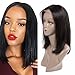 Price comparison product image Maxine Human Hair Lace Front Wigs with Adjustable Strap Short Bob straight 9A Brazilian Virgin human hair glueless wig For Black Women 130% Density, no shedding and tangling(14 inch)