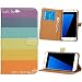 Produktbild NALIA Klapp-Handyhülle für Samsung Galaxy S7 Edge, Slim Flip-Case Kunst-Leder Vegan, Etui Schutz-Hülle, Dünne Handy-Tasche Wallet Bumper für S-7 Edge, Designs: Colorful Stripes