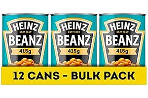 ‎HEINZ Heinz Beanz, 415 g (12 Stück) - Vegane gebackene Bohnen in reichhaltiger Tomatensauce