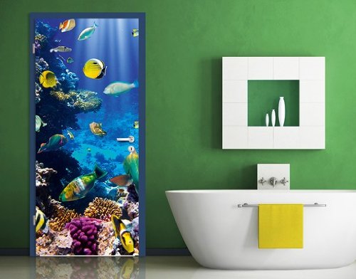 Fototapete Tür Papier No.51 'UNDERWATER PARADISE' 100x210cm Foto Tapeten , Größe:210cm x 100cm