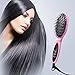 LONGKO Hair Straightener Straightening Brush - Hair Straightening Brush Ceramic Straightener Comb Adjustable 450?/230? Temperature 30min Timer Auto Lock for Smooth Silky Hair Styling Salon (Pink)