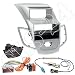 Produktbild Einbauset : Autoradio Doppel-DIN 2-DIN Radioblende Radio Blende Halterung mit Ablagefach silber + ISO Radioanschlusskabel Radio Adapter + Fakra Antennenadapter Ford Fiesta (JA8) 10/2008 - 01/2013 (nur für Fahrzeuge mit Multifunktionsdisplay)