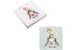 Wrendale Designs Taschenspiegel"Schweinchen in der Mitte" Meerschweinchen, Hamster & Kaninchen