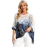 Camicetta Estiva da Donna Camicetta in Chiffon Taglie Forti Camicia