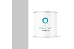 Q-COVER Ceramic Colour 2L Light Grey Wall Paint Interior Paint Washable Class 1 Matte Paint Ceiling Paint Abrasion-Resistant Kitchen Bathroom Stairs Ceramic High Coverage