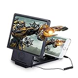 pantalla lupa para movil GEN 2 UPGRADE - Añadir amplificador de audio para aumentar el volumen del teléfono móvil, el efecto estéreo es más fuerte. Más adecuado para las personas mayores viendo películas y noticias. Adecuado para auriculares de 3,5 mm.