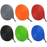 EUGAD Hundeleine HTL2039rt 15m Länge, 2cm Breite Hunde Leine Fährtenleine Schleppleine Suchleine Rot