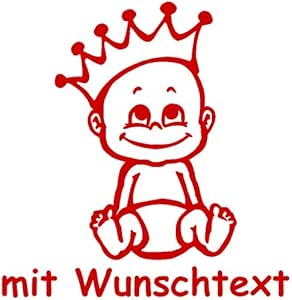Babyaufkleber Auto Personalisiert - Motiv 713 (16cm) Mit Name & Text