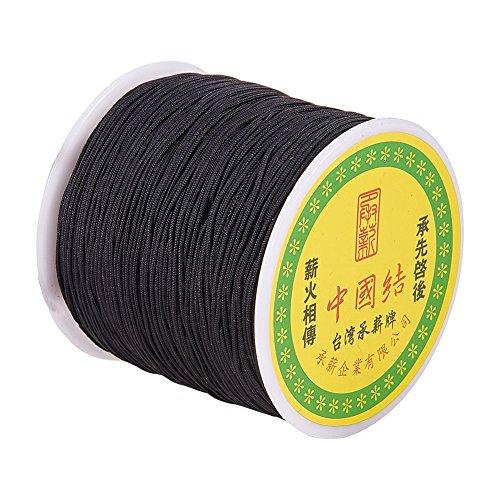 PandaHall 1 mm schwarz Nylonfaden schnur dahrt - 2