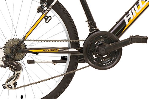 Mountainbike 24 Zoll für Kinder Hillside Kojo in schwarz Kinderfahrrad Fahrrad MTB 21 Gang Shimano Tourney Seitenständer, Federung vorn - 6