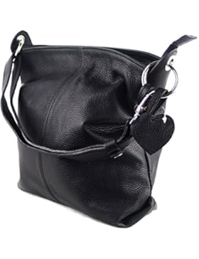 Ital Echt Leder Damentasche Handtasche Shopper Schultertasche