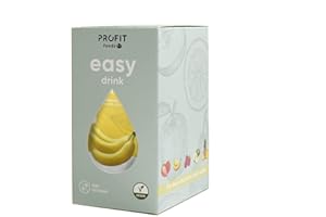PR PROFIT PROFIT - Easy Drink Plátano - Bebida instantánea sin azúcares sabor Plátano - Ideal para hidratarte y disfrutar de un refresco bajo en calorías - 15 sobres de 9 gramos