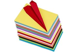 OFIXO 100 Pieces Colour Sheets Copy Printing Papers/Art and Craft Paper A4 Sheets Double Sided Coloured Origami Folding DIY C