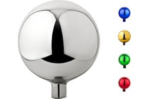 VERDOBA - Rosenkugel für außen - Dekokugel für den Garten - Deko Kugeln Garten in vielen Farben - Deko Kugeln hergestellt in Handarbeit - (Silber, 20 cm)