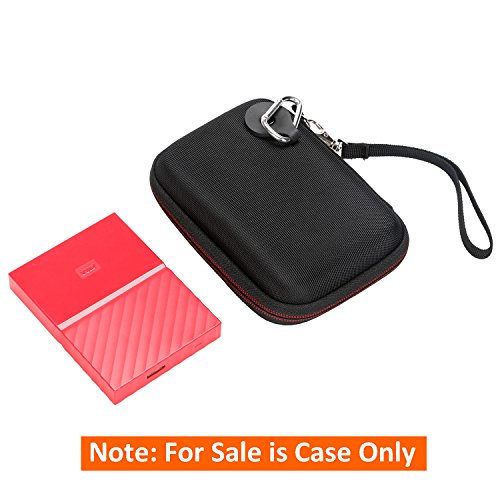 LTGEM EVA Festplattentasche für WD Western Digital My Passport Ultra , Elements SE/Toshiba Canvio Basics 1 TB /Seagate Backup/Transcend 2 TB /Kingston MLWG2/RAVPower FileHub Externe Festplatte-schwarz - 4