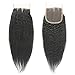 Sunwell Brazilian Virgin Lace Closure Human Hair Kinky Straight 3 Part 3.5x4" Remy Lace Top Closure with Baby Hair Can be Bleached 130% Density Natural Color 8"