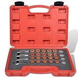 Este kit proporciona nueva rosca ampliada y tornillos de tapón de drenaje de reemplazo para su uso cuando las roscas existentes están dañadas o desgastadas. Es adecuado para la mayoría de las roscas utilizadas en automóviles y vehículos comerciales ligeros, como Audi, VW, BMW, Citroen, Fiat, Ford, Seat, Honda, Mazda, Mitsubishi, Opel, Peugeot, Renault, Toyota and Volvo.