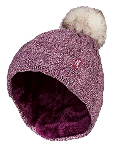 ladies fleece lined bobble hat