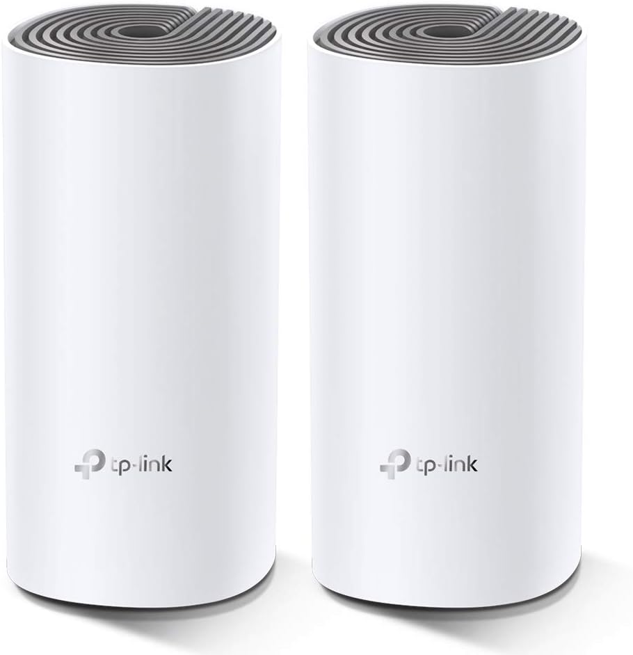 TP-Link Deco E4 (2-Pack), AC1200 Mbps Tüm Ev Mesh Wi-Fi Sistemi, Dual-Band, 10/100Mbps Portları, 100 Cihaza Kadar Bağlanılabilirlik, 260 m²'ye Kadar Kapsama, Mobil Uygulama