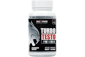 BOOSTER MUSCULATION Turbo Testo Pro Series - Puissance Maximale - Booste les Performances - Puissance, Endurance, Entretien Musculaire, Prise de Masse - Programme 30J - 120 Comprimés - Eric Favre