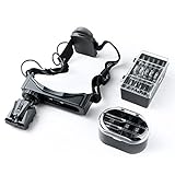 Feeyond 1X-20X LED Kopf-Lupe Für Die Älteren Kinder Lesen Schmuck Uhren Reparatur Schweißen Multifunktions-Lupe