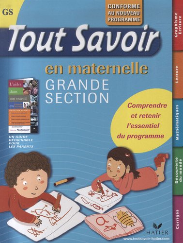 Download Tout savoir en maternelle Grande section