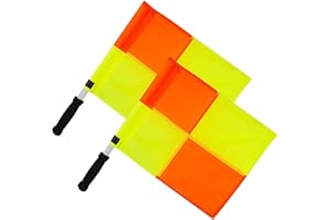 Set di Bandiere per Guardalinee Optimum: Bandiere da Arbitro Professionali,Visibili e Leggere per Allenamento,Adatte per Calcio ed Altri Sport,con Impugnatura Ergonomica e Borsa da Trasporto -2 pezzi.